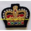 Crown Hand Embroidery Cap Badge