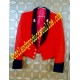Red Mess Jacket Uniform With Black Cuffs
