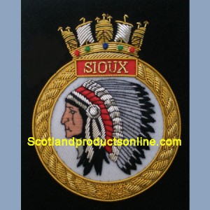 The Canadian Navy HMCS Sioux Ship Badge