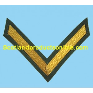 1 Bar Chevron Gold on Rifle Green No1