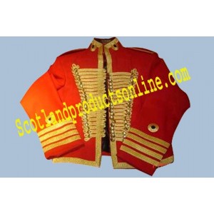 RED OFFICER HUSSAR MILITARY JACKET