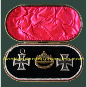 German WW1 U-Boat Badge Group With 2 Iron Crosses