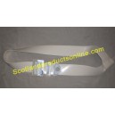 White PVC Military Piper Cross Belt With Silver Buckles
