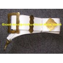 White Leather Militaria Side Drum Sling