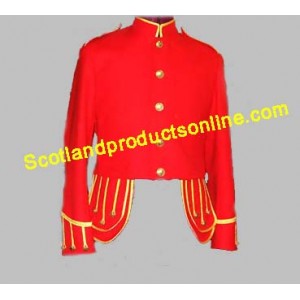 Source Red Doublet Pipers Marching Band Jacket With Green Cuffs