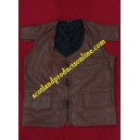 Brown Leather Jacobite Waistcoat