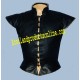 Black Leather Doublet Without Sleeve