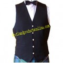 Black 5 Button Kilt Argyll Waistcoat