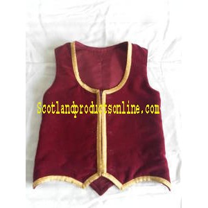Simple Highland Dancing Vest With Gold Braid
