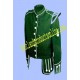 Green Doublet Jacket With Embroidery Bagpiper Badge