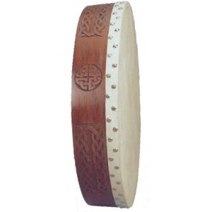 Natural Wood Engraved Bodhran