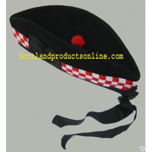 Scottish Glangarry Hat With Dicing