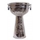 Nickel Plated Engraved Djembe or Dumbeks made in Brass