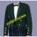 Dark Green Prince Charlie Jacket With Waistcoat