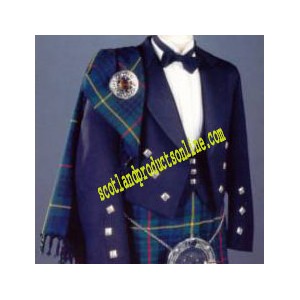 Royal Blue Prince Charlie Jacket With Waistcoat