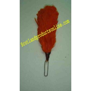 Orange 3 Inch Feather Hackle
