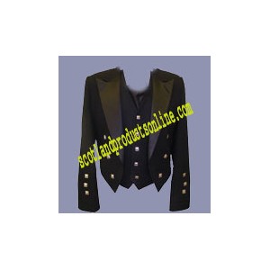 Black Prince Charlie Jacket With Waistcoat