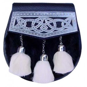 Semi Dress Sporran Chrome Cantle with Tassels