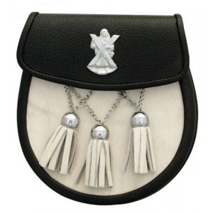 Sami Dress Sporran Black Watch Crest Badge with Tassels Sami Dress Sporran Black Watch Crest Badge with Tassels