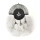 Rabbit Hair Sporran Chrome Cantle Masonic Badge with Tassels
