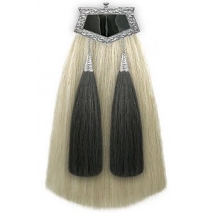 Military Long Hair Sporran Chrome Cantle with Tassels
