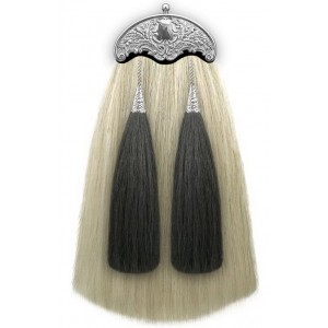 Military Long Hair Sporran Chrome Cantle with Tassels