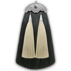 Military Long Hair Sporran Chrome Cantle with Tassels