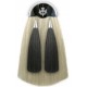 Military Long Hair Sporran Chrome Light Cantle Thistle Badge with Tassels
