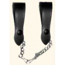 Leather Black Sporran Strap with Hardware Buckle