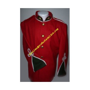 Red Anglo Zulu War -1879 Tunic with Green Fashion