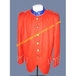 Red Highland Tunic 1882 with Blue Collar
