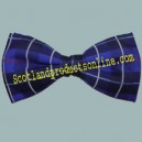 Royal Blue & Navy Blue Argyle Tartan Bow Tie