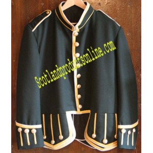 Dark Green Pipe Band Doublet Jacket
