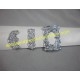 White PVC Piper Cross Belt With Silver Buckles