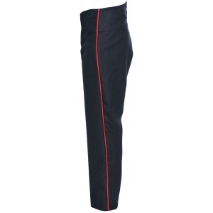 Blue Serge Wool Trouser Pant with Red Stripe