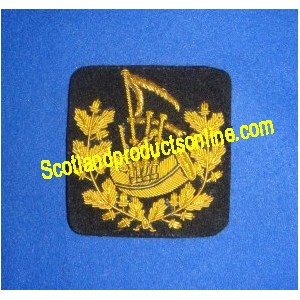 BAGPIPE WREATH BADGE PATCH