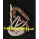 Firefighter Embroidered Bagpipe Blazer Patch Badge