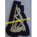 Band Pipe Arm Badge In Silver