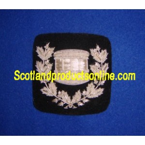 Silver Drum Wreath Badge Patch