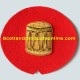Drum Gold On Red No.1 Badge